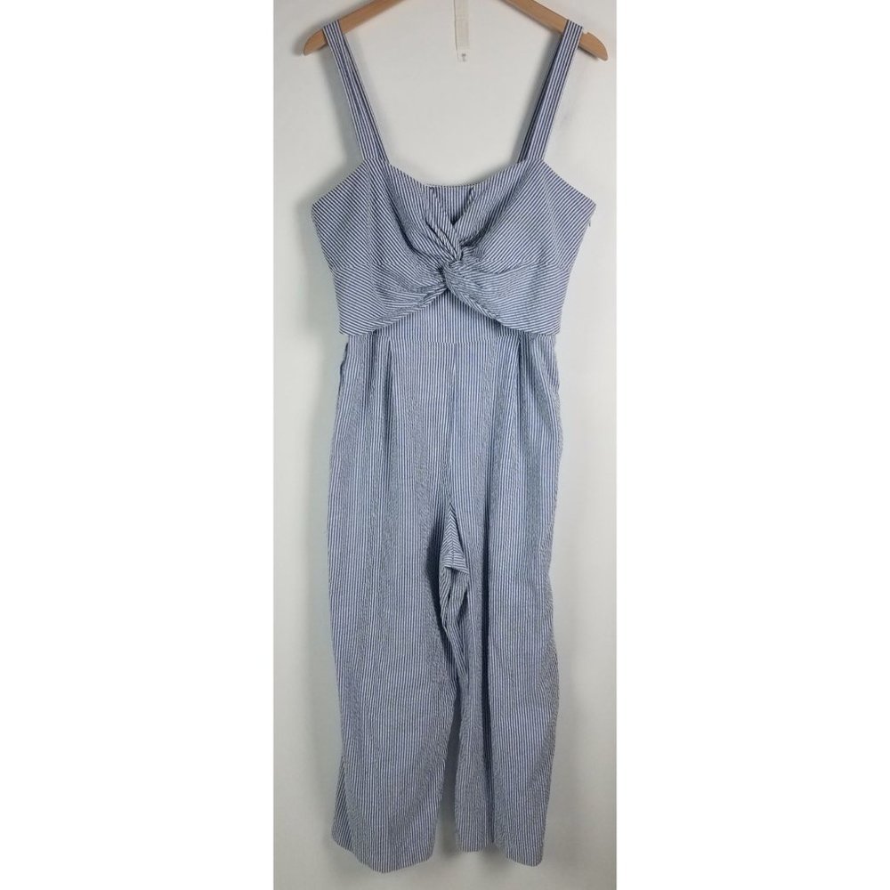 Slate & Willow Women's Sz. XL Seersucker Wide Leg Crop Jumpsuit
